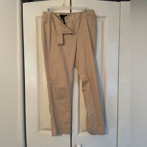 Khaki ankle suit pants